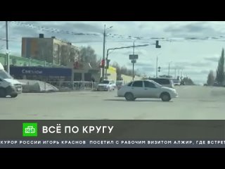 В Татарстане, задержан мужчина, который кружил в центре города на микроавтобусе.