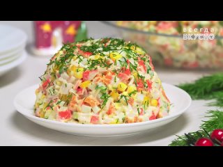 КРАБОВЫЙ САЛАТ классический. Как приготовить вкусный салат с крабовыми палочками. Простой рецепт!