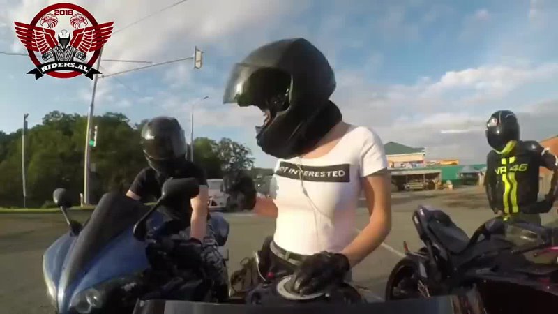 МОТО  Tribute to Russian motorbike girl rider Aleksa. Girls on bike 2018.