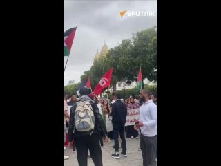 Студенти широм Туниса организовали су скупове у знак подршке и солидарности са палестинским народом