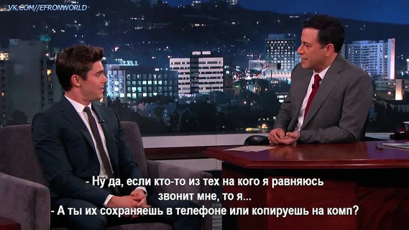 Зак Эфрон на Шоу Jimmy Kimmel Live 30 01 2014 (РУССКИЕ