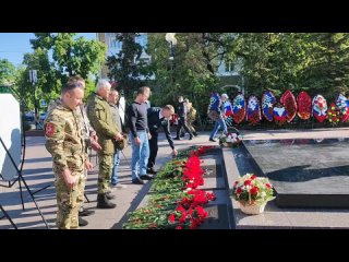 В честь Дня Победы Белгородское казачество возложили цветы к Вечному огню. 2024 год.