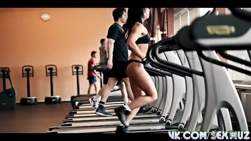 Sexy fitness sexy girl muscular man beautiful body for sex (sex music russian body