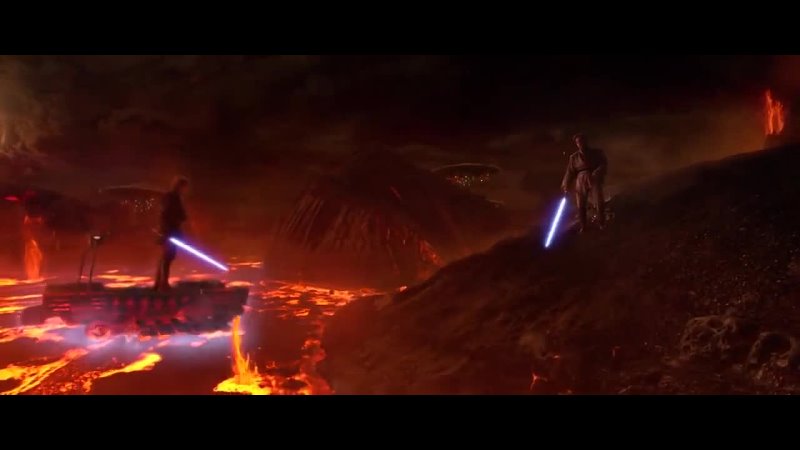 Obi-Wan has the high ground but its dubbed by Japanese Google Translate