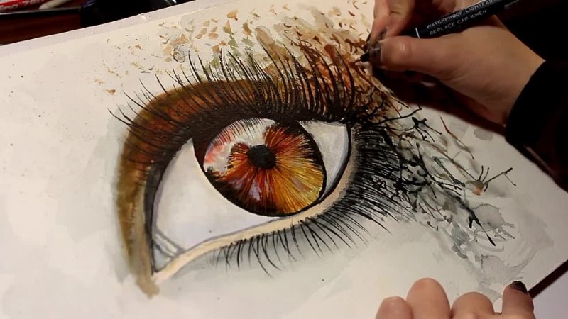 Aquarell Auge