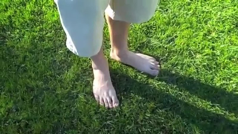 Caleb's bare feet