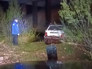 Отчаянные путешественники потерпели бедствие под мостом в Толоконцеве.  По словам очевидцев, два друга купили «Ниву» и... (видео)