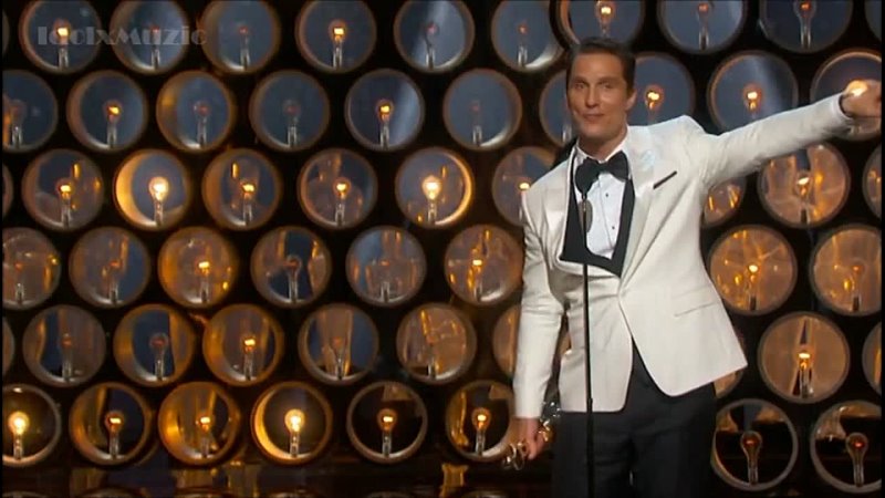 Matthew McConaughey winning Best Actor for "Dallas Buyers Club" at the Oscars 2014