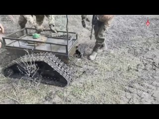 Военные инженеры группировки войск «Запад» с помощью наземного робота «камикадзе» уничтожили опорный пункт ВСУ в... (видео)