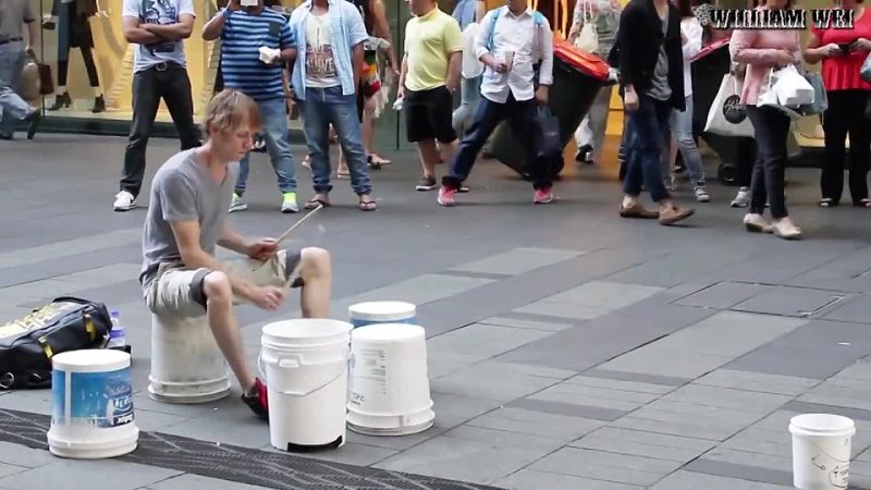 Such a bad ass street drummer!