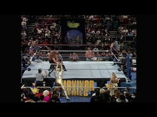 WWF Crush,Jerry Lawler,Goldust & HHH vs Jake The Shake Roberts,The Wildman,The Stalker & Debuts Rocky Maivia Survivor Series 17.