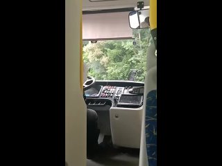 🚘 Экстремальный заезд устроил водитель автобуса № 161 в Сочи.  Пассажиры автобуса Лазаревское — Наджиго боятся ездить... (видео)