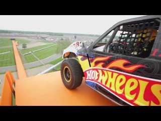 The Yellow Drivers World Record Jump (Tanner Foust) _ Team Hot Wheels _ @Hot Wheels (720p)