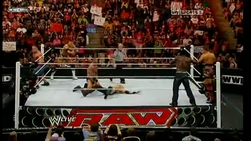 John Cena Randy Orton Alex Riley VS The Miz R truth