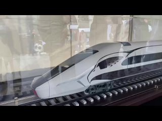 На транспортной выставке в Петербурге показали макет поезда «Белый кречет», который обещают запустить по ВСМ между... (видео)
