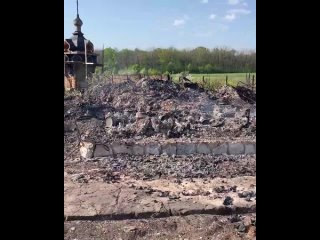 Храмовый комплекс «Новый Иерусалим» в Белгородчине сгорел дотла после ночной атаки ВСУ — осталась только одна постройка... (видео)