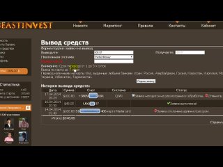 БестИнвест (beastinvest)Пассивный Заработок. Отзыв