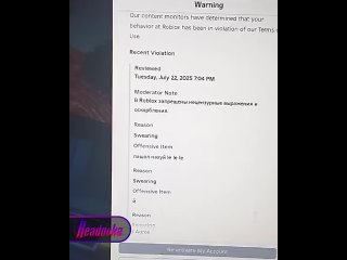 «Помогите, пожалуйста, я плачу» — бан в игре Roblox за маты стал настоящей трагедией для ребенка    В популярной среди... (видео)