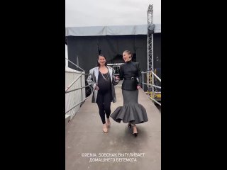 Ида Галич и Ксения Собчак провели VK Fest в Петербурге  "Ксения Собчак выгуливает домашнего бегемота", - шутит... (видео)