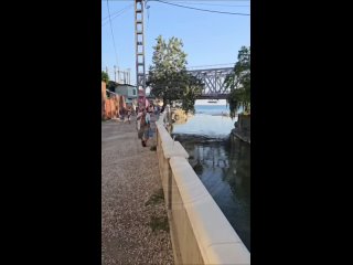 Кадры эпидемиологической обстановки на Мацесте  В устье реки Мацеста, в море бодро и регулярно льётся канализация... (видео)