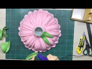 Светильник гербера из изолона_DIY Gerbera lamp