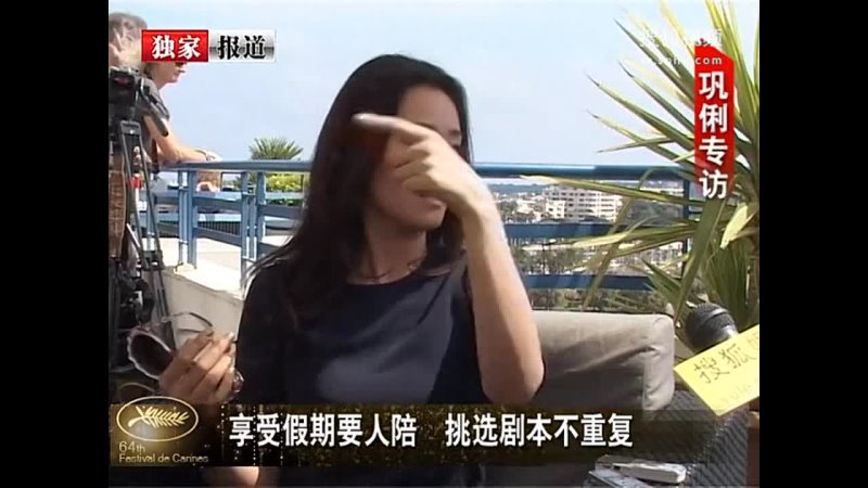  Gong Li - Интервью в Каннах [без перевода]