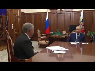 Путин проводит встречу с председателем Государственной думы РФ Володиным.  Видео: ТАСС/Ruptly (видео)
