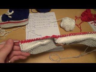 Вязание спицами. Пинетки- кеды  Knitting for beginners. Booties - shoes for kids