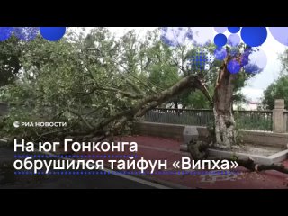 Мощный тайфун "Випха" обрушился на китайский Гонконг, скорость ветра достигает 160 км/ч. С домов срывает крыши, местных... (видео)