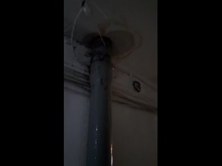 Утро 25.07.2024 г. Очередной сильный дождь. Половинская, 10. Новая крыша снова течёт. Уже подходит к 6 этажу. Рядом... (видео)