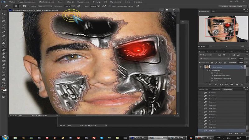 Terminator speed art, 1, 2, 3, 4, 5, 6, 7, 8, 9, 10, 11, 18, шок, photoshop, CS, PS, еффекты,