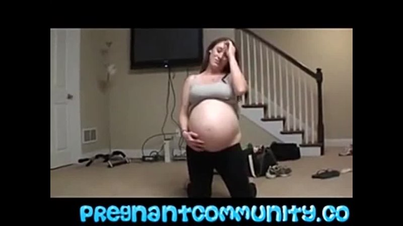 Provocative Pregnant Girl Rubbing Belly (3) Jerk Off