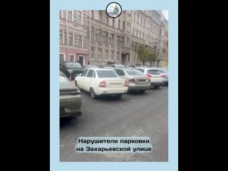 «Ни одного номера… Ни одного» — петербурженка показала съезд халявщиков на Захарьевской улице, где автолюбители... (видео)