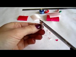 Цветок канзаши / Мастер-класс / Kanzashi flower / DIY Kanzashi / Ribbon flower tutorial