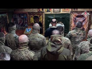 ☦ ДУХОВНАЯ ПОДДЕРЖКА БОЙЦОВ    В полевом храме 810-й отдельной гвардейской бригады морской пехоты группировки войск... (видео)