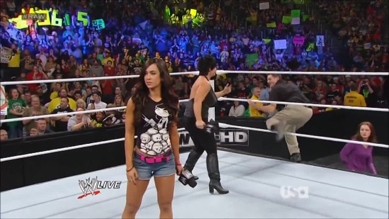 John Cena kissed AJ Lee