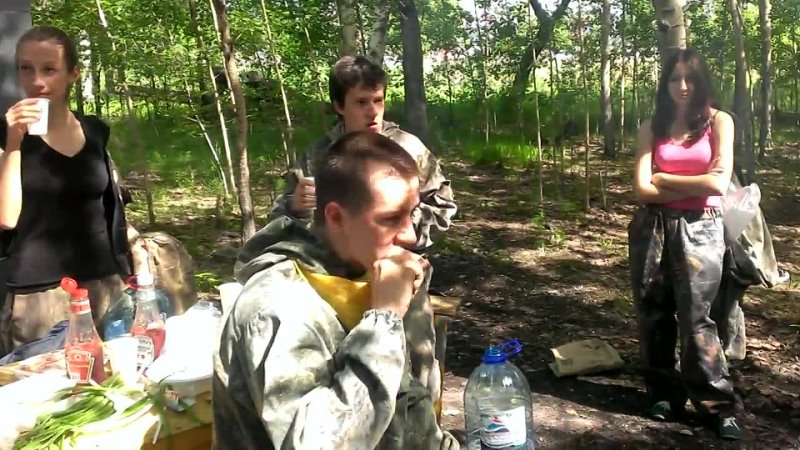 Drunk guy wanders into a paintball