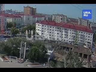 В центре Кургана обрушился строящийся ЖК  Часть перекрытий сложилась как карточный дом на стройке на месте бывшего... (видео)