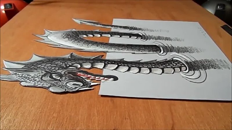 How I Drew a 3D Loch Ness Monster