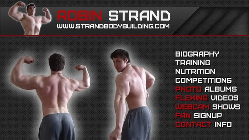 Massive Teen Bodybuilder Robin Strand Leg Extensions and Wrestling