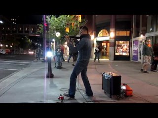 Bryson Andres performing Sean Kingston’s “Replay“ in Downtown Spokane