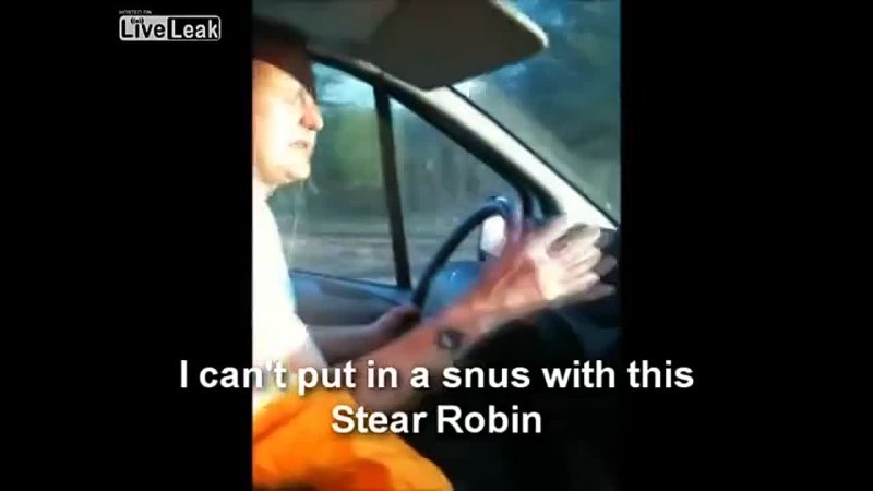 two guys puking in a car after a fart