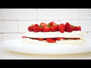 Торт-безе Анна Павлова ☆ С клубникой и взбитыми сливками ☆ Pavlova Cake