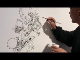 Live drawing ‘To the Moon with Snoopy ‘ at Lotte Museum. 01