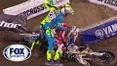 Riders fight after crash at Supercross  event