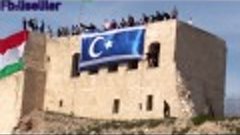 Kerkük kalasinda Türkmen bayrağin asilmasi تم رفع علم تركمان...