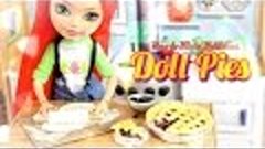 How to Make a Doll Blackberry Pie &amp; Cherry Pie - Doll Crafts