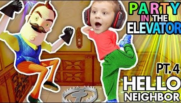 Hello Neighbor Can We Party In Your Elevator Scary Fnaf Theme Park House Fgteev Part 4 Alpha 1 - horror elevator roblox fgteev