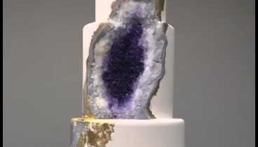 Amethyst Geode wedding cake