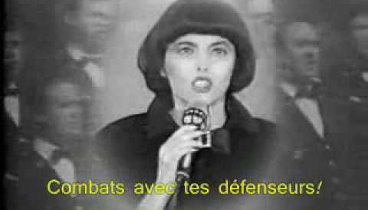 Mireille Mathieu singing La Marseillaise (with lyrics)